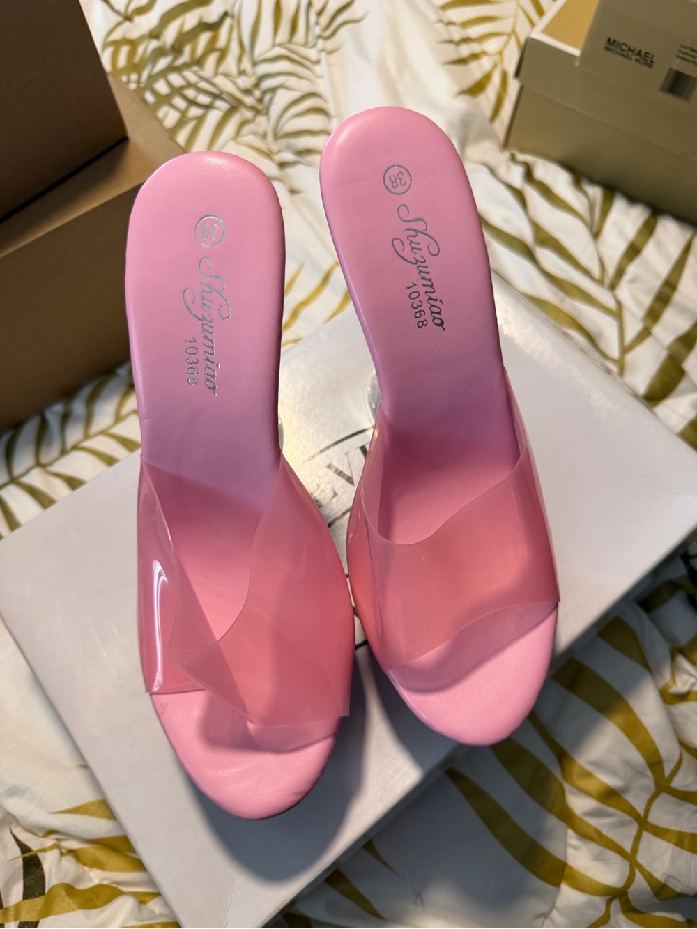 Pink Clear Platform Heel - Women - Picture 2 of 4
